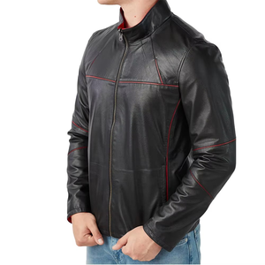 เสื้อแจ็คเก็ตหนังผู้ชายขายดี แฟชั่นใหม่ เสื้อแจ็คเก็ตหนังผู้ชาย กันลม - Product Image 5