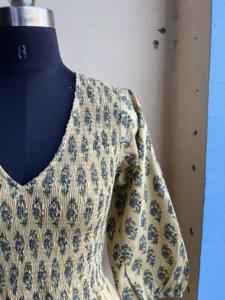 Vestido estampado a mano Vestido largo de algodón indio Vestido de algodón indio - Product Image 2