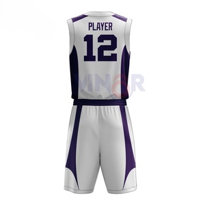 Vente en gros uniforme de basket-ball personnalisé pour hommes dernière mode en polyester à séchage rapide uniforme de basket-ball pour entraînement sportif imprimé avec logo - Product Image 2