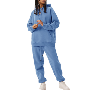 Nuevo Estilo de Chándales Extra Grandes para Mujer con Sudadera Holgada de Hombros Caídos y Pantalones, Chándales Casuales para Mujer - Product Image 4