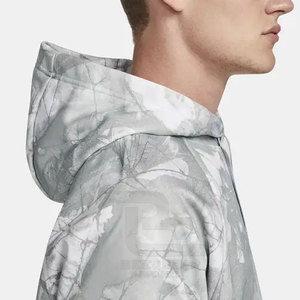 Conjunto de Sudadera con capucha y pantalones cortos de invierno para hombre personalizado directo de fábrica 100% algodón patrón sólido transpirable de talla grande Etiqueta Privada - Product Image 5