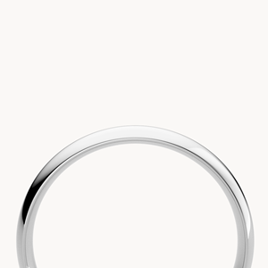Bague de mariage fine et plate en or 14 carats plaqué rhodium avec diamant - Product Image 6