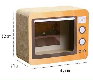 Heißer Verkauf Eine süße Katzen haus box in Form einer Mikrowelle und eines Fernsehers aus Karton Vietnam Großhandel Weihnachten