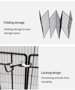 Valla de malla de alambre plegable para perros, Combinación libre de puerta de aislamiento, 6 paneles para interiores y exteriores, perros, cachorros, gatos, conejos, cercas para mascotas - Product Image 4