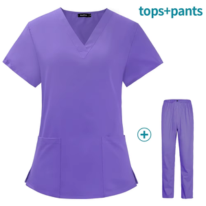Nueva Llegada y diseño uniforme de Hospital Scrubs Set personalizado al por mayor transpirable traje Jogger médico Scrubs uniforme - Product Image 5