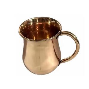 Antique Copper Plated Stainless Steel Beer <b>Mug</b> <b>with</b> Brass <b>Handle</b> Handmade Engraved Design Copper <b>Mug</b> For Wine Beer party - Product Image 5