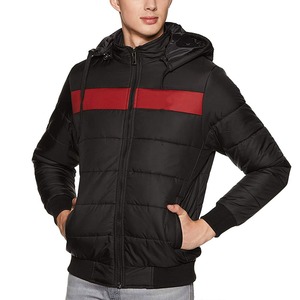 OEM vêtements décontractés de mode 2025 hommes doudoune avec capuche personnalisé 100% polyester fermeture éclair veste d'hiver surdimensionné doudoune - Product Image 5