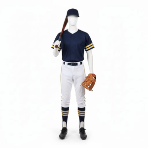 Tenues de baseball entièrement personnalisées pour équipes adultes, couture solide, 100% polyester, séchage rapide, respirant, léger - Product Image 3