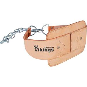 Cinturón de Cuero Vacuno Marrón Unisex, Resistente y Ligero, con Hebilla de Cadena, Protección Profesional Antideslizante para Entrenamiento de Fuerza - Product Image 1