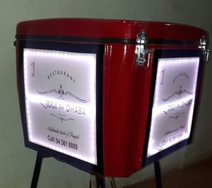 กล่องท้ายพิซซ่าไฟ LED สำหรับจักรยานมอเตอร์ไซค์สกู๊ตเตอร์ส่งอาหาร - Product Image 2