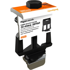 Pegasus Solar - Abrazadera Multiusos de Aluminio Negro para Paneles Solares (30-40mm, Centro/Extremo) (1 Unidad) - Product Image 2