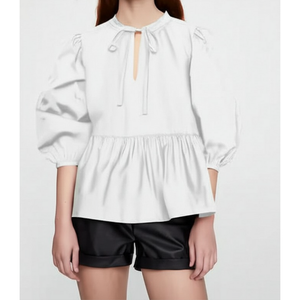 Vêtements vietnamiens haut de gamme chemise d'été pour femmes coupe personnalisée style décontracté élégant tissé lavable durable Streetwear Look OEM ODM - Product Image 4