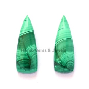 ขายดีที่สุด10X30มม. มรกตธรรมชาติจี้รูปทรงล้านล้านต่างหูเรียบอัญมณีหลวม - Product Image 1