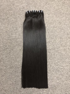 Women's Double Weft Remy <b>Hair</b> Weaving Vietnamese <b>Hair</b> Weft Machine Natural Black Straight Styles <b>Braiding</b> <b>Hair</b> - Product Image 2