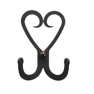 Set of 2 Pcs Cast Iron Wall <b>Hooks</b> Mounted Coat <b>Hook</b> <b>Black</b> Vintage for Home Farmhouse Coats Bags Hats Towels Use - Product Image 2