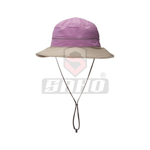 Bon marché, séchage rapide, chapeau boonie uni à grand bord de haute qualité, chapeaux seau personnalisés en coton avec ficelle - Product Image 1
