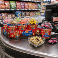 Yoloduck En gros, Boîte de présentation de comptoir pour mini-jouets, biscuits sandwichs au chocolat en forme d'ours, snacks en vrac, chocolat Panda chinois