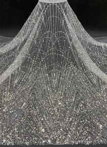 Pháp mới công nghiệp nặng thêu đính cườm đôi + 3/7mm thêu sequin cao cấp Váy Cưới Dạ hội váy nữ - Product Image 4