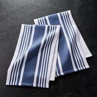 Serviette de cuisine en coton durable absorbant élégant serviettes de cuisine en tissu à rayures serviettes indiennes faites à la main pour le nettoyage de la décoration de ITHL