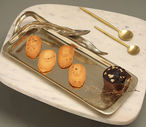 Luxury Eco-Friendly Handmade Rectangular <b>Mirror</b> Serving <b>Tray</b> with Handles for Home and Restaurant Use - Product Image 1