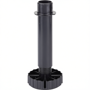 HETTICH <b>Adjustable</b> Base Foot Black Plastic 130 mm Adjustment Range -6/+30 mm Pack Size 10 for <b>Tables</b> - Product Image 3