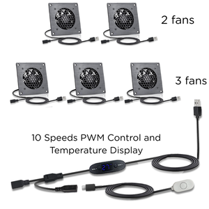 Ventilateur d'armoire USB personnalisable 80/120mm bon marché avec système de contrôle et de thermostat à 10 vitesses CFM élevé <span class=keywords><strong>pour</strong></span> le refroidissement des serres de chenil - Product Image 2