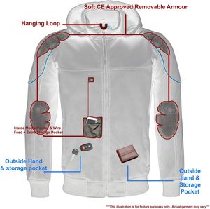 แจ็กเก็ตมีฮู้ดผู้ชาย, แจ็คเก็ตกันลมมีฮู้ดสีดำกันน้ำและกันลมพร้อมโลโก้ด้านหน้า - Product Image 6