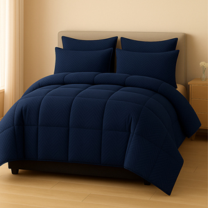 Sinh thái thân thiện hoàng gia màu xanh sợi nhỏ rắn 200 GSM giường đôi <span class=keywords><strong>Comforter</strong></span> cho sử dụng hàng ngày có sẵn để bán - Product Image 3