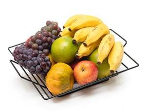 Panier de rangement de fruits pour ustensiles de cuisine design tendance panier de fruits de couleur noire en fil métallique de qualité supérieure à prix raisonnable - Product Image 5