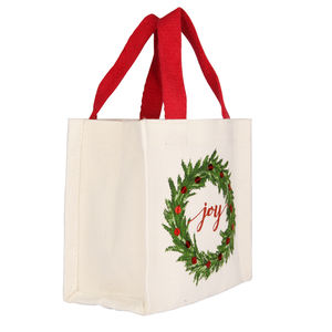 Sac fourre-tout en toile de coton imperméable, logo personnalisé écologique, forme carrée laminée, sac de shopping avec poignée colorée - Product Image 2