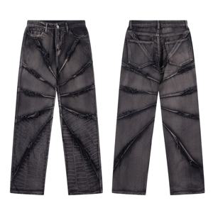 กางเกงคาร์โก้ผ้ายีนส์ทรงตรงเข้ารูปสำหรับผู้หญิงมีแบรนด์แฟชั่นใหม่ผลิตจากโรงงาน2024 - Product Image 6