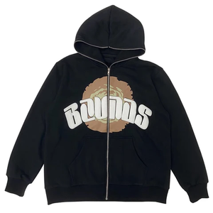 Elevate Modern Streetwear Look con llamativo Puff Print Cremallera Sudadera con capucha Soft Fleece Full Zip Disponible 6XL Size Terry Fabric - Product Image 1