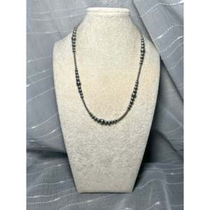 Collier Navajo en argent sterling à maillons dégradés, tendance, forme boule, classique, religieux, perle et diamant, pour mariage et fiançailles - Product Image 3