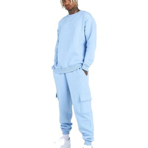 Último diseño personalizado hombres chándales Color sólido Material de algodón al por mayor precio barato más vendidos Streetwear hombres chándales - Product Image 5