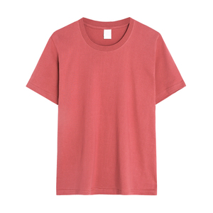 เสื้อยืดคอกลมแขนสั้นสีขาวล้วนสำหรับผู้ชาย ผ้าฝ้าย 100% ทรงปกติ สวมใส่สบาย สีพื้น - Product Image 3