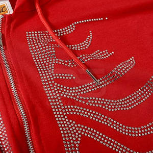 Sweat à capuche en coton mélangé pour homme décoré de clous en cristal idéal pour les tenues de fête et les tenues urbaines modernes - Product Image 5