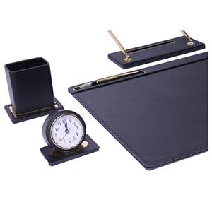 Luxury 8 Pieces Leather Desk Organizer <b>Set</b> Desk Accessories <b>Office</b> Organizer <b>Office</b> Accessories Leather Desk <b>Set</b> <b>Office</b> Supplies - Product Image 3