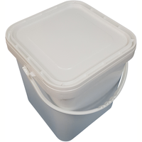 Seau carré de qualité alimentaire de 5 gallons, seau et couvercle en plastique pour le Transport du tabac alimentaire IML OEM emballage personnalisé