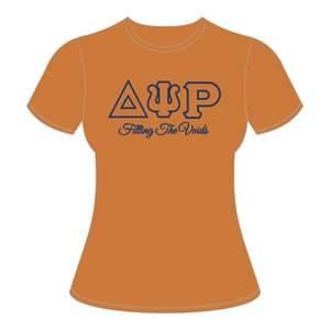 100 algodón oro Delta Psi Rho Sorority bordado ecológico camiseta relleno huecos griego vida ropa suave tela comodidad - Product Image 2