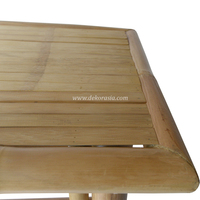 Table pliante en bambou de style moderne et écologique, console et tables basses démontables pour la salle à manger
