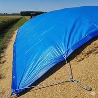 GCIL Bâche agricole HDPE durable Bâche en PE imperméable et résistante aux UV Feuille de plastique pour couvrir les cultures Engrais Stockage Ferme