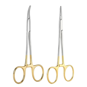 Ciseaux chirurgicaux réutilisables en acier inoxydable et pinces hémostatiques pour la chirurgie animale (chien) |   12,5-18 cm Droit/Courbé - Product Image 1