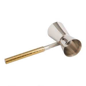 Jigger Doble para Cócteles de Acero Inoxidable con Mango de Madera, Herramienta de Medición de Estilo Japonés para Bar |   Logotipo Personalizado |   Venta al por Mayor - Product Image 3