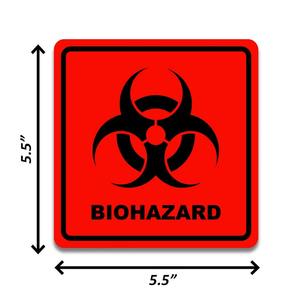 Pegatina de PVC Bio Hazzard de alta calidad | Señal DE SEGURIDAD | Oval | Diseño industrial | Etiqueta con revestimiento UV | 5,5x5,5 pulgadas - Product Image 2