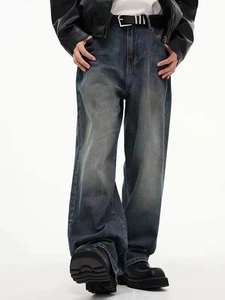 Jean pour homme surdimensionné, jean ample personnalisé, pantalon en denim délavé noir surdimensionné, style vintage, pantalon en denim de style skate - Product Image 6