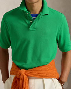 Polo personalizado para hombre al por mayor, alta calidad, 200g, cuello de bloque de color, transpirable, resistente a las arrugas, uniforme de trabajo elegante - Product Image 4