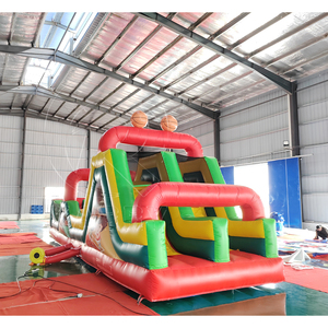 Commercial Soccer Theme <b>Inflatable</b> Obstacle Course Climbing Wall Bounce House Slide PVC <b>Inflatable</b> Interactive <b>Game</b> - Product Image 1