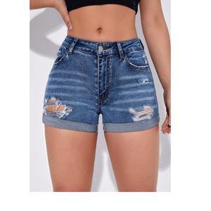 Shorts Vaqueros de Cintura Alta para Mujer al por Mayor, Deslavados, Ecológicos, de Secado Rápido, Ajustados, de BD - Product Image 3