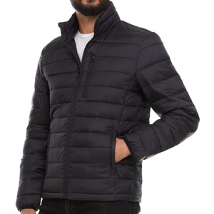 Veste matelassée High Street pour hommes de marque personnalisée 100% polyester léger matelassé fermeture éclair complète imperméable et coupe-vent pour l'hiver - Product Image 1