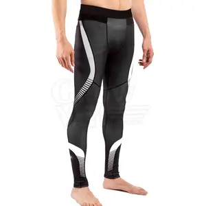 Wholesale Cheap Price Men Compression Pant Custom Printed Logo Compression Workout Tight Pants